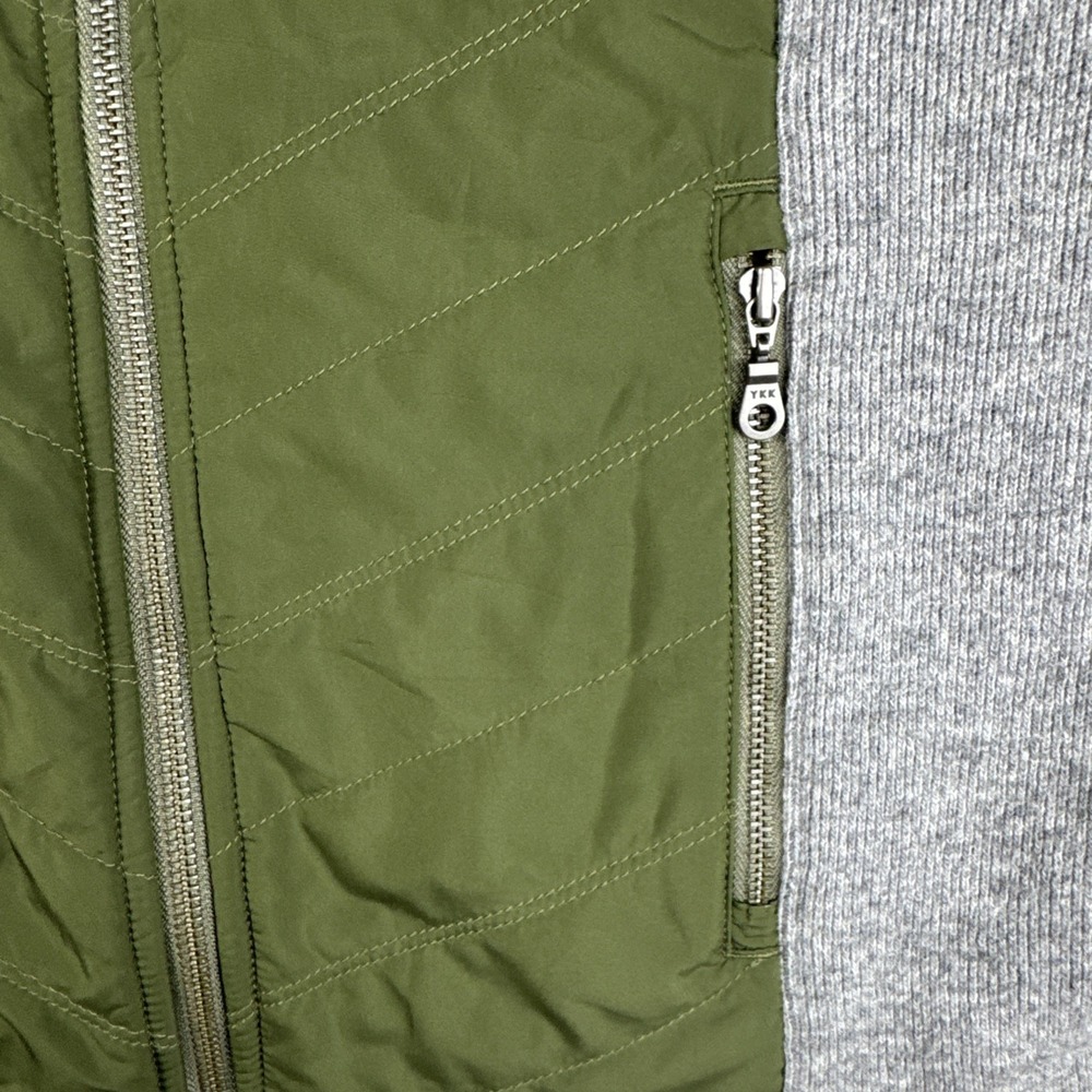 prAna Womens Large Green Gray Hybrid Insulated Jacket Full Zip Outdoor - Picture 4 of 7